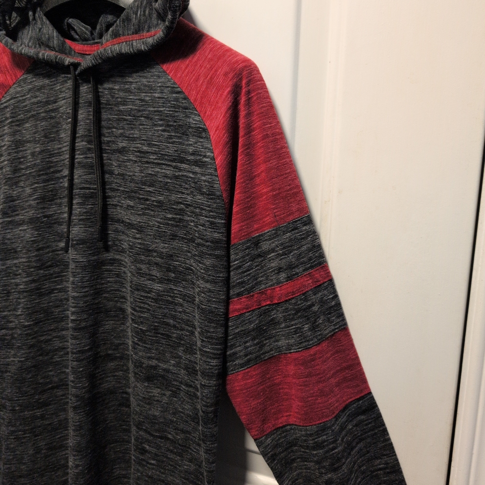 Burnside Charcoal and Burgundy Hoodie - Picture 5 of 10